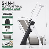 🥕 5-in-1 Multifunctional Manual Mandolin Vegetable Slicer & Cutter